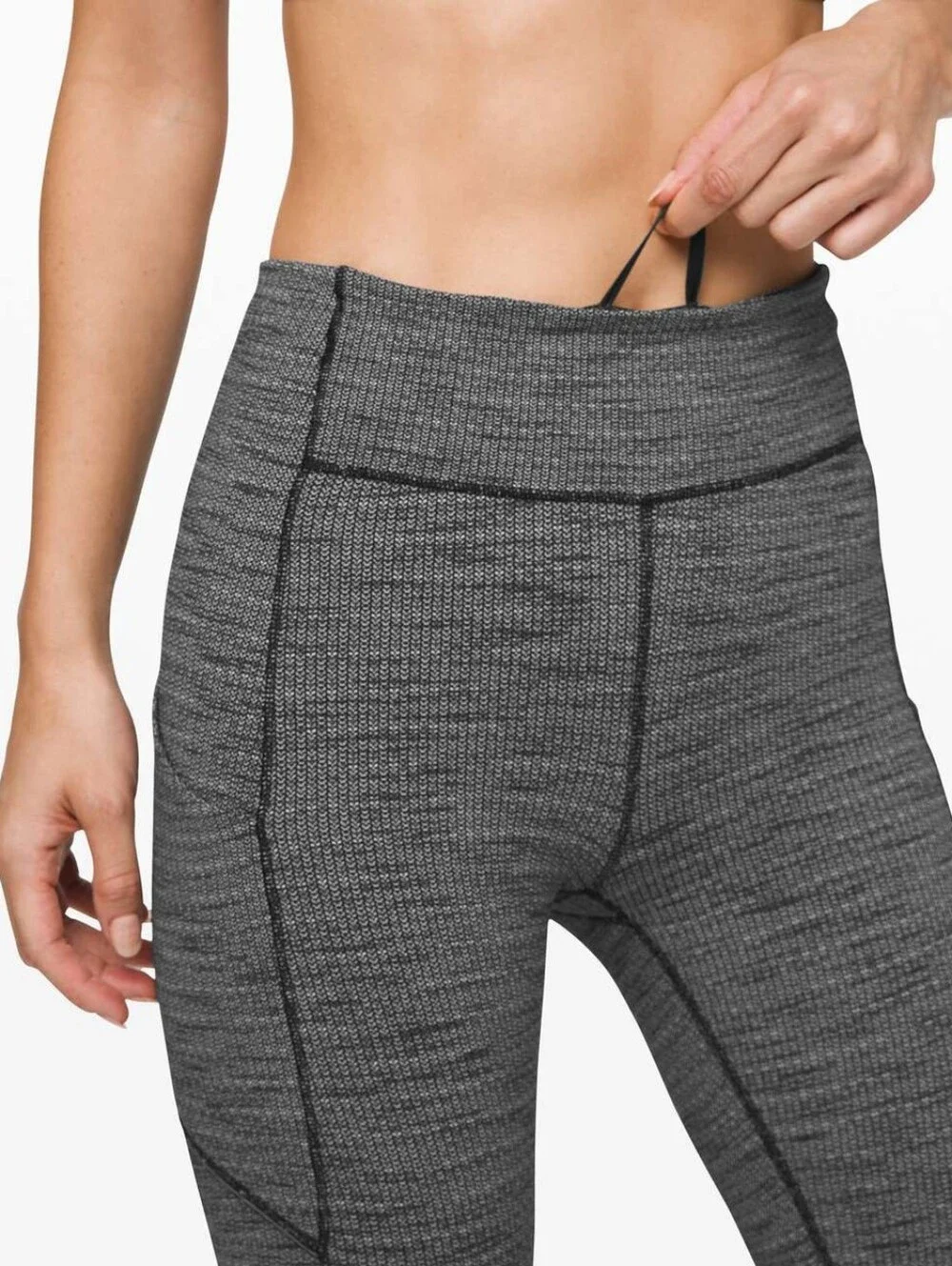 lululemon athletica Dark Charcoal Heather High-Rise Leggings with Side Pockets